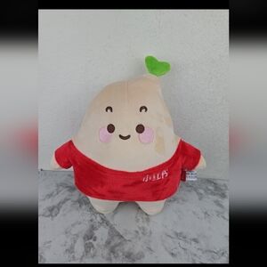 Kawaii Dumpling Plush with Sprout – Cute Asian Plush Toy